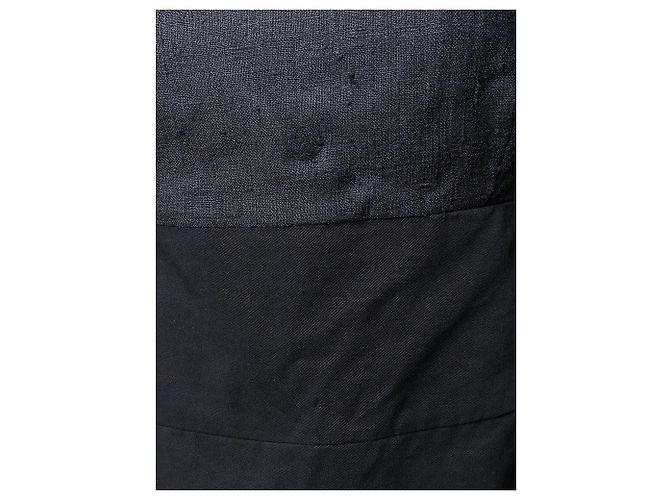 Abito midi Prada in seta e cotone nero - vista 6