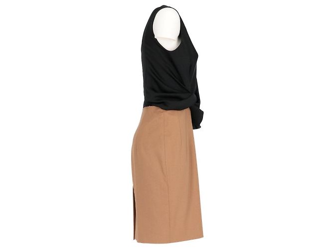 Abito Carven in lana nero e beige - vista 2