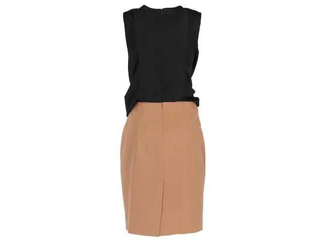 Abito Carven in lana nero e beige - vista 3