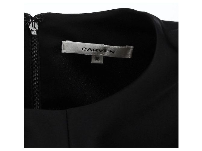 Abito Carven in lana nero e beige - vista 4
