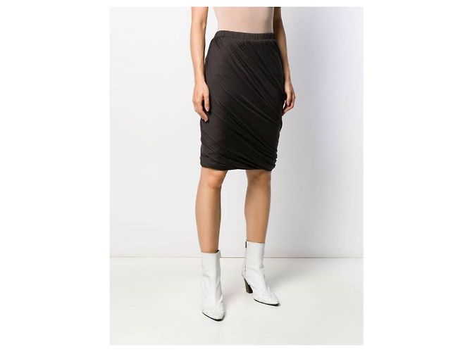 Falda Lanvin años 90 Castaño - vista 3