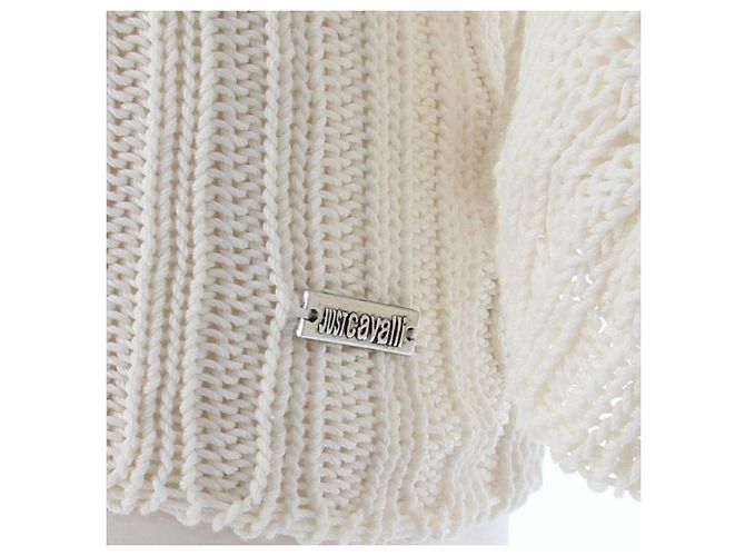 Roberto Cavalli Pullover aus den 2000ern Weiß - Ansicht 6