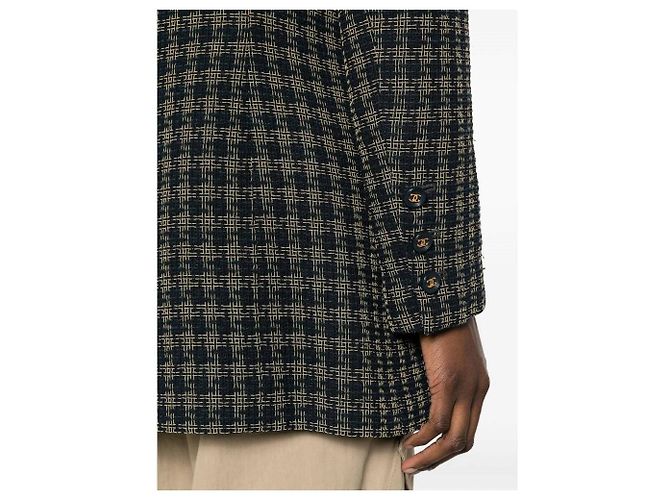 Chanel Blue Checked Wool Jacket - view 5