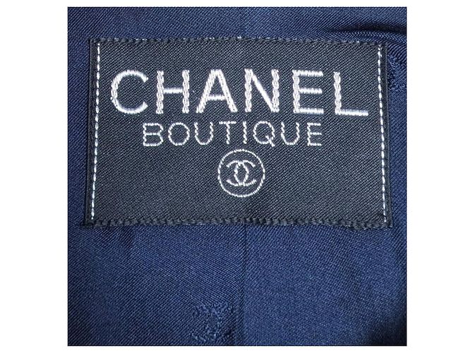 Chanel Blue Checked Wool Jacket - view 6