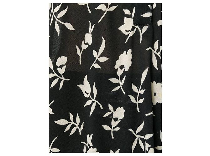 Versace Schwarzes Viscosehemd mit Blumenmuster - Ansicht 5