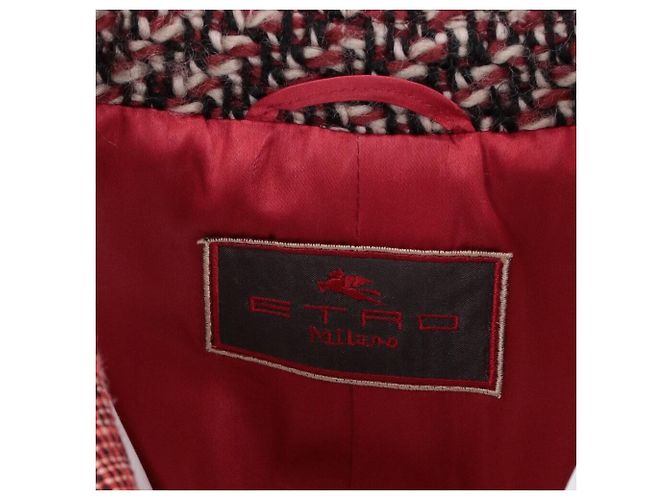 Etro Wool Blend Jacket Dark Red - view 8