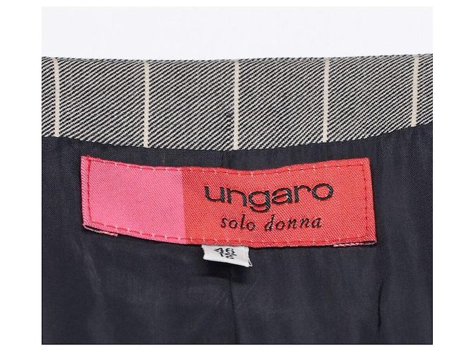 Emanuel Ungaro Anzug aus Wollmischung grau gestreift - Ansicht 8