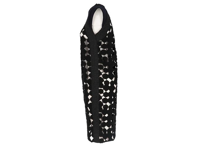 Vestido sin mangas Miu Miu de lana negra Negro - vista 2
