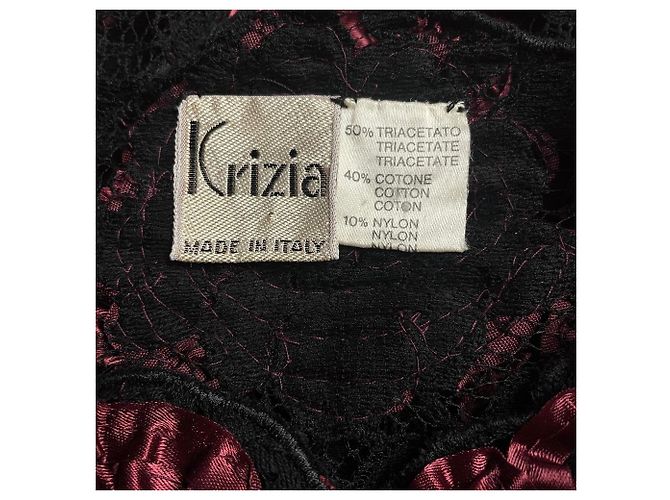 Cardigan en dentelle noire Krizia années 90 - vue 6