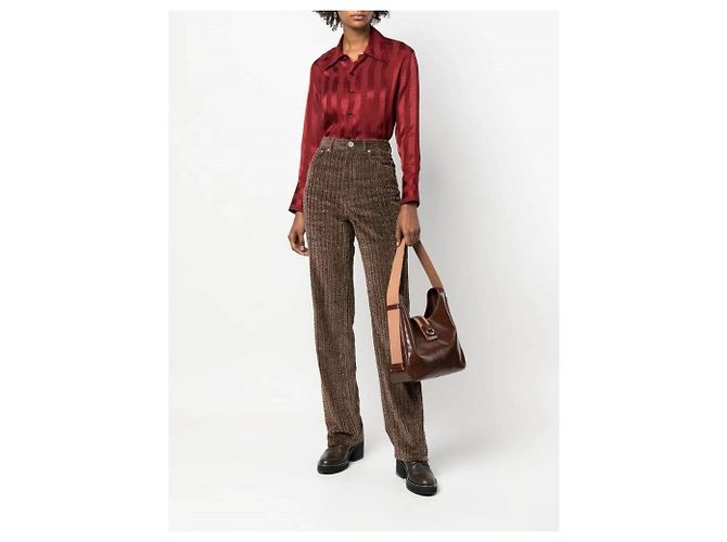 Hermès Borsa Tsako Tote in Pelle Marrone - vista 2