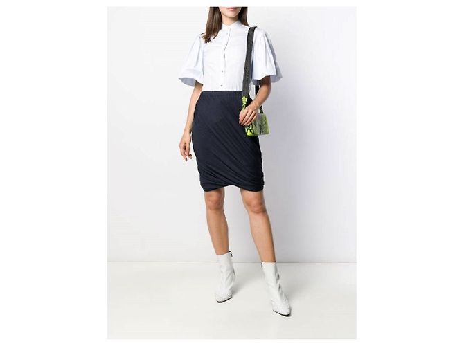 Falda Lanvin años 90 Azul - vista 2
