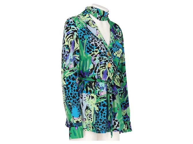 Camisa Ken Scott de nailon verde estampado animal Multicolor - vista 2