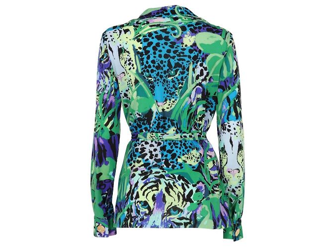Camisa Ken Scott de nailon verde estampado animal Multicolor - vista 3