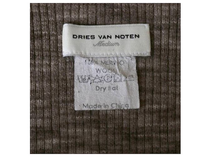 Top Dries Van Noten de los 90 Castaño - vista 5