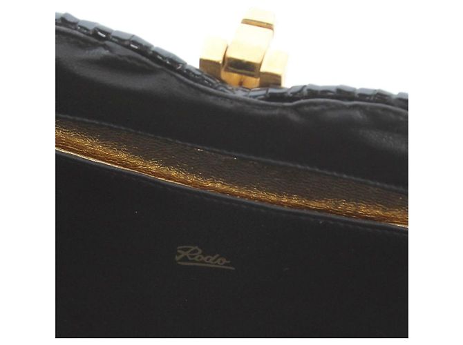 Autre Marque Borsa Rodo in pelle e midollino nera Nero - vista 5
