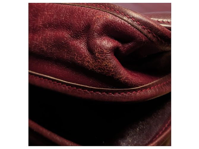 Autre Marque Cartier Borsa anni '80 Bordò - vista 7