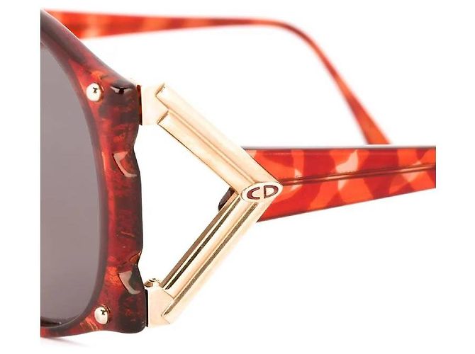 Autre Marque Christian Dior Occhiali da sole anni '80 Rosso - vista 3
