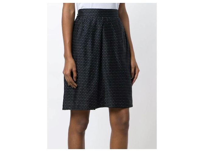 Gonnello Versace in cotone nero - vista 2