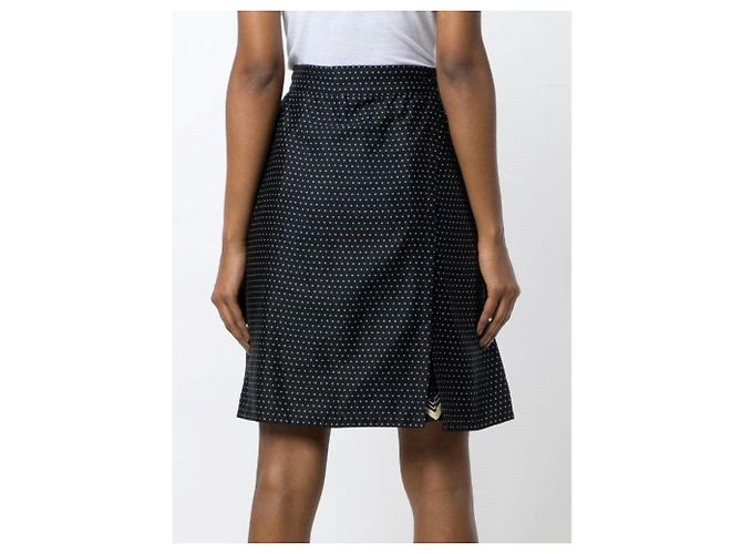 Gonnello Versace in cotone nero - vista 3