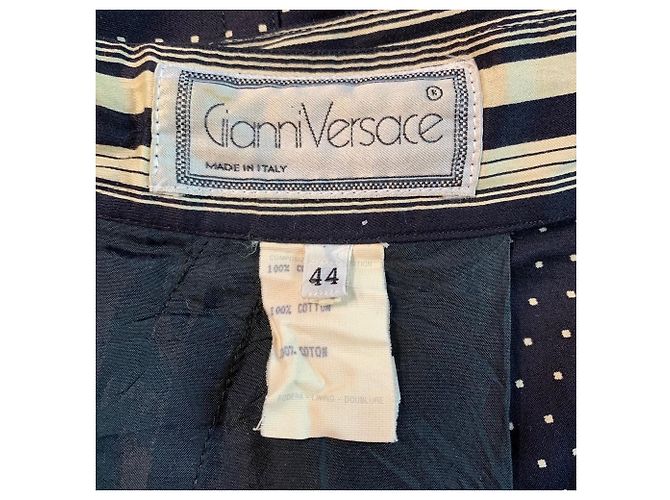 Gonnello Versace in cotone nero - vista 6