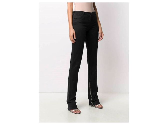 Pantalones Slim Fit de Algodón Negro Versace - vista 2