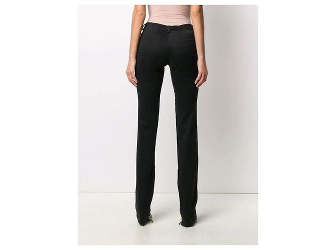 Pantalones Slim Fit de Algodón Negro Versace - vista 3