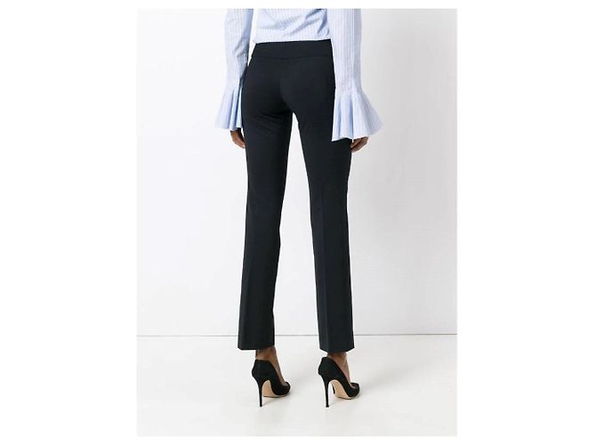 Pantalones Slim Fit Versace de Lana Negros - vista 3