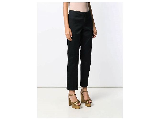 Pantalones Gucci negros de algodón de corte recto - vista 2