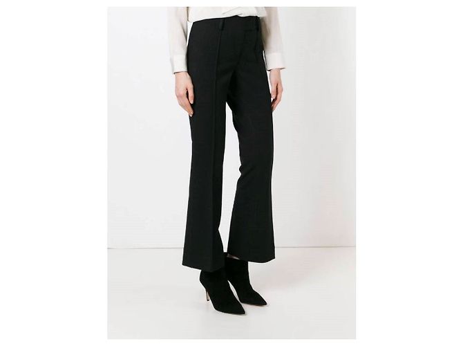 Pantalones Biba de lana negra de pierna recta Negro - vista 2