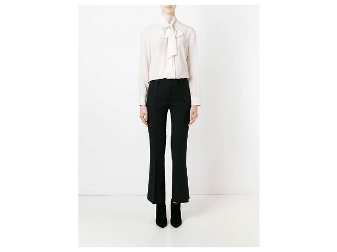 Pantalones Biba de lana negra de pierna recta Negro - vista 4
