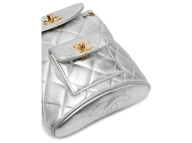 Mochilas Chanel para mujer Plata - vista 3