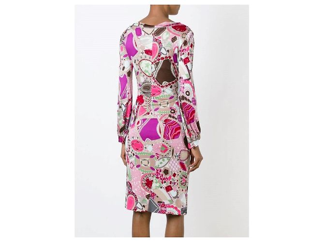 Missoni Langarmkleid aus Viskose Rosa Pink - Ansicht 3