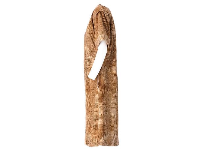 Autre Marque Castioni Lederkleid braun Animal Print - Ansicht 2