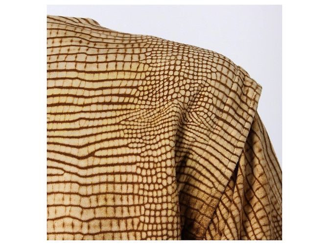 Autre Marque Castioni Lederkleid braun Animal Print - Ansicht 4
