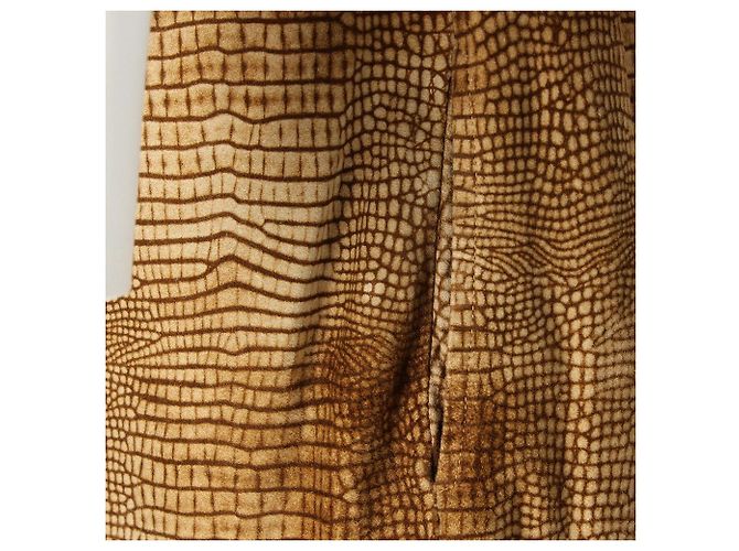 Autre Marque Castioni Lederkleid braun Animal Print - Ansicht 6