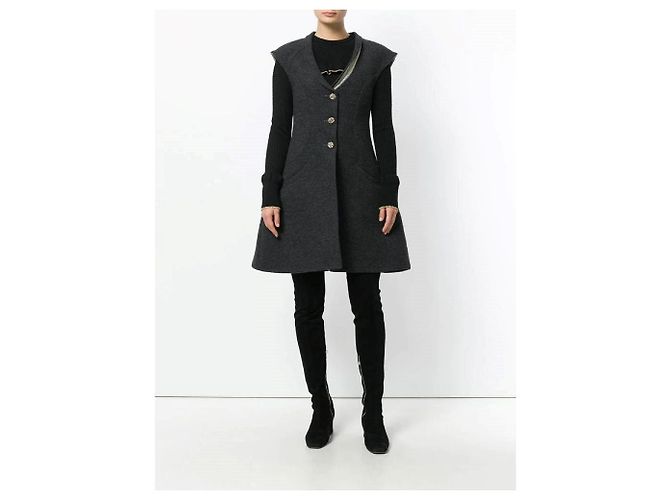 Gilet Duster Chanel de Viscosa Gris - vista 2