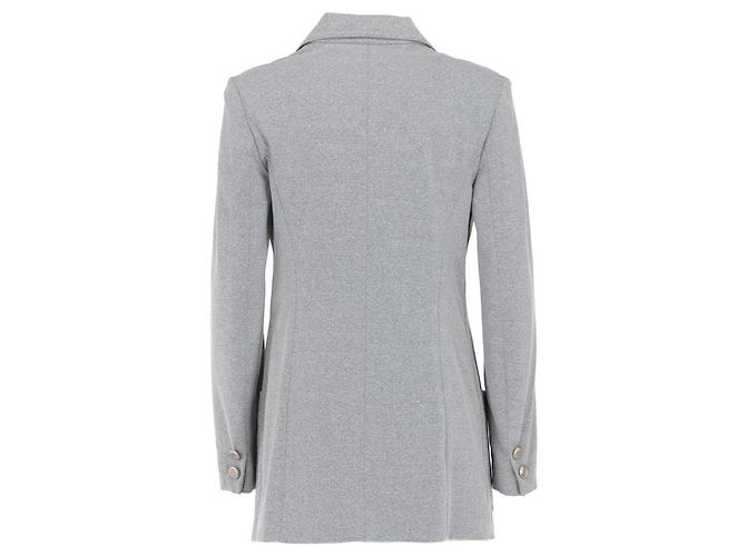 Chanel Jacke aus grauem Stretch-Stoff - Ansicht 3