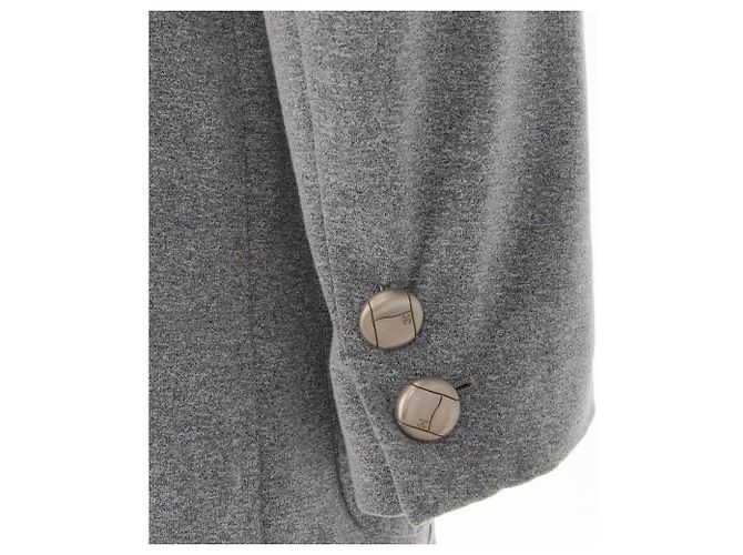 Chanel Jacke aus grauem Stretch-Stoff - Ansicht 4