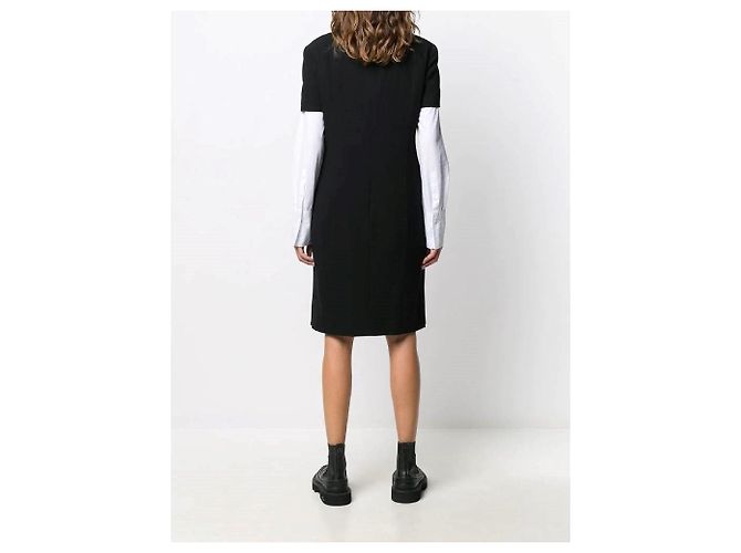 Abito Chanel nero in lana a maniche corte - vista 5