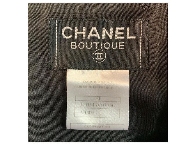 Abito Chanel nero in lana a maniche corte - vista 6