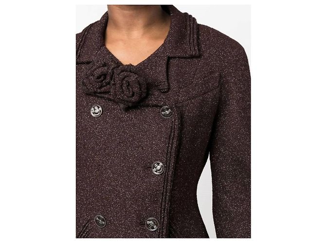 Chanel Jacke Bordeaux Lurex - Ansicht 3