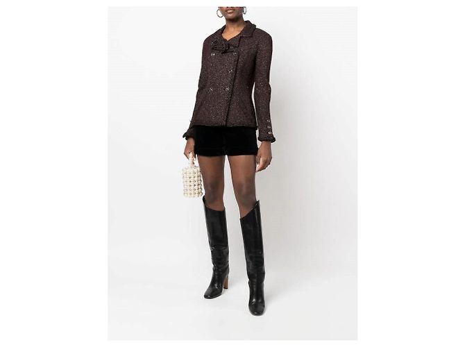 Chanel Jacke Bordeaux Lurex - Ansicht 4