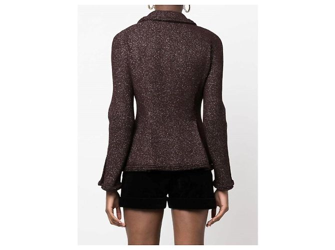 Chanel Jacke Bordeaux Lurex - Ansicht 5