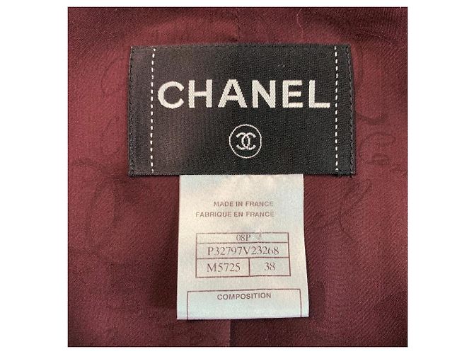 Chanel Jacke Bordeaux Lurex - Ansicht 6