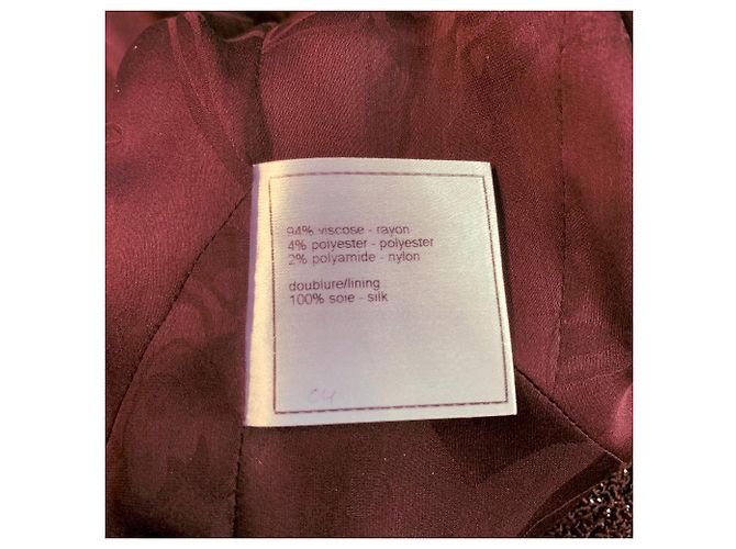 Chanel Jacke Bordeaux Lurex - Ansicht 7