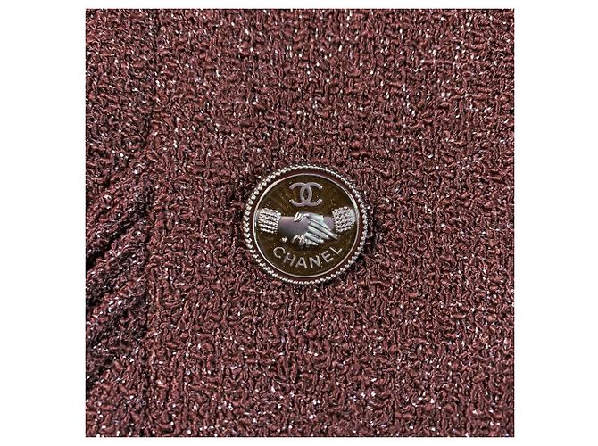 Chanel Jacke Bordeaux Lurex - Ansicht 8