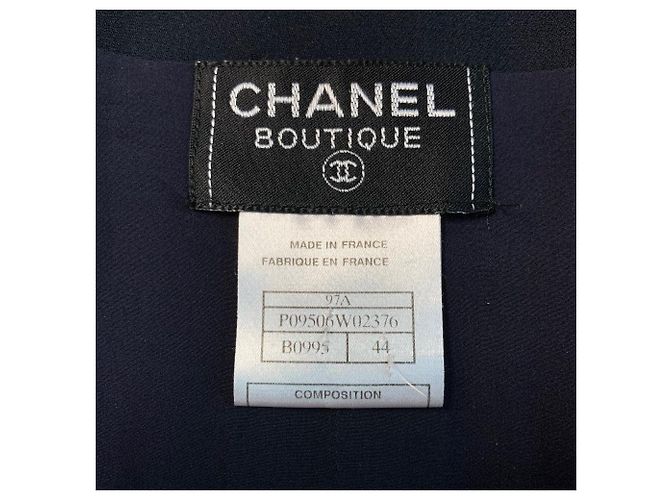 Abito midi Chanel blu in viscosa anni 90 - vista 6