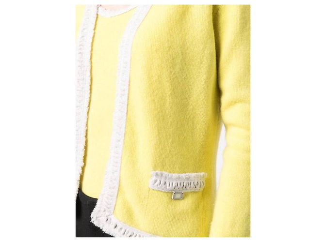 Chanel Cardigan aus den 2000ern Gelb - Ansicht 2