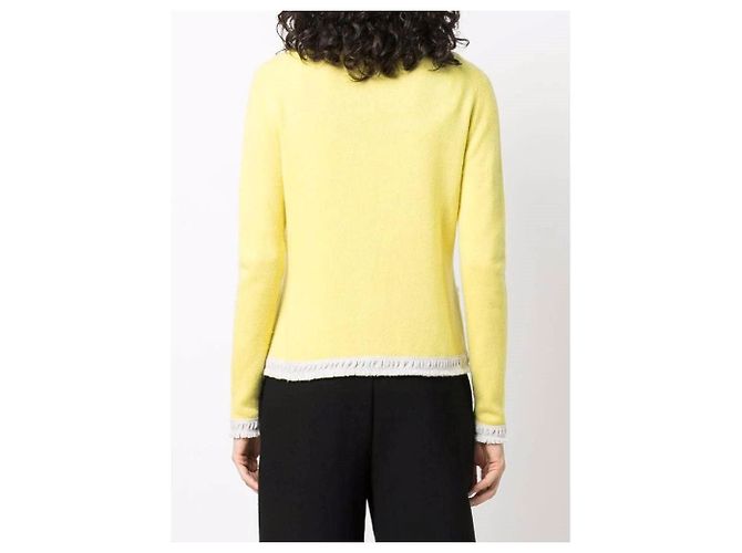 Chanel Cardigan aus den 2000ern Gelb - Ansicht 3
