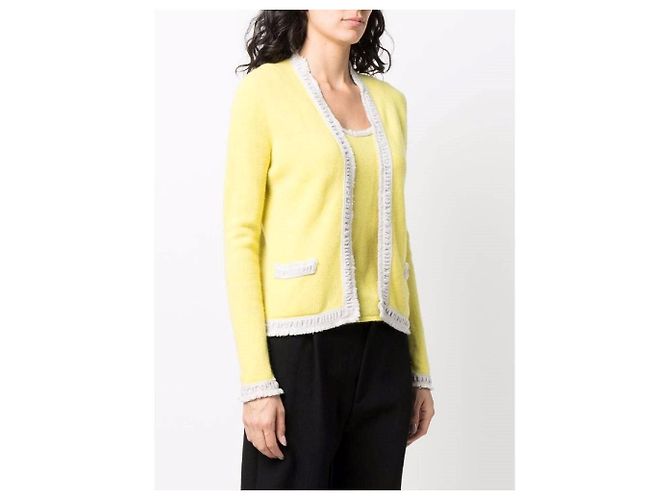 Chanel Cardigan aus den 2000ern Gelb - Ansicht 4